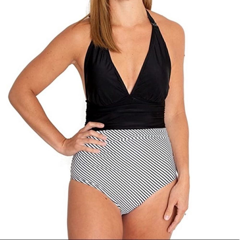 NWT Move Mama Nursing Halter One Piece Swimsuit Multiple Sizes Available